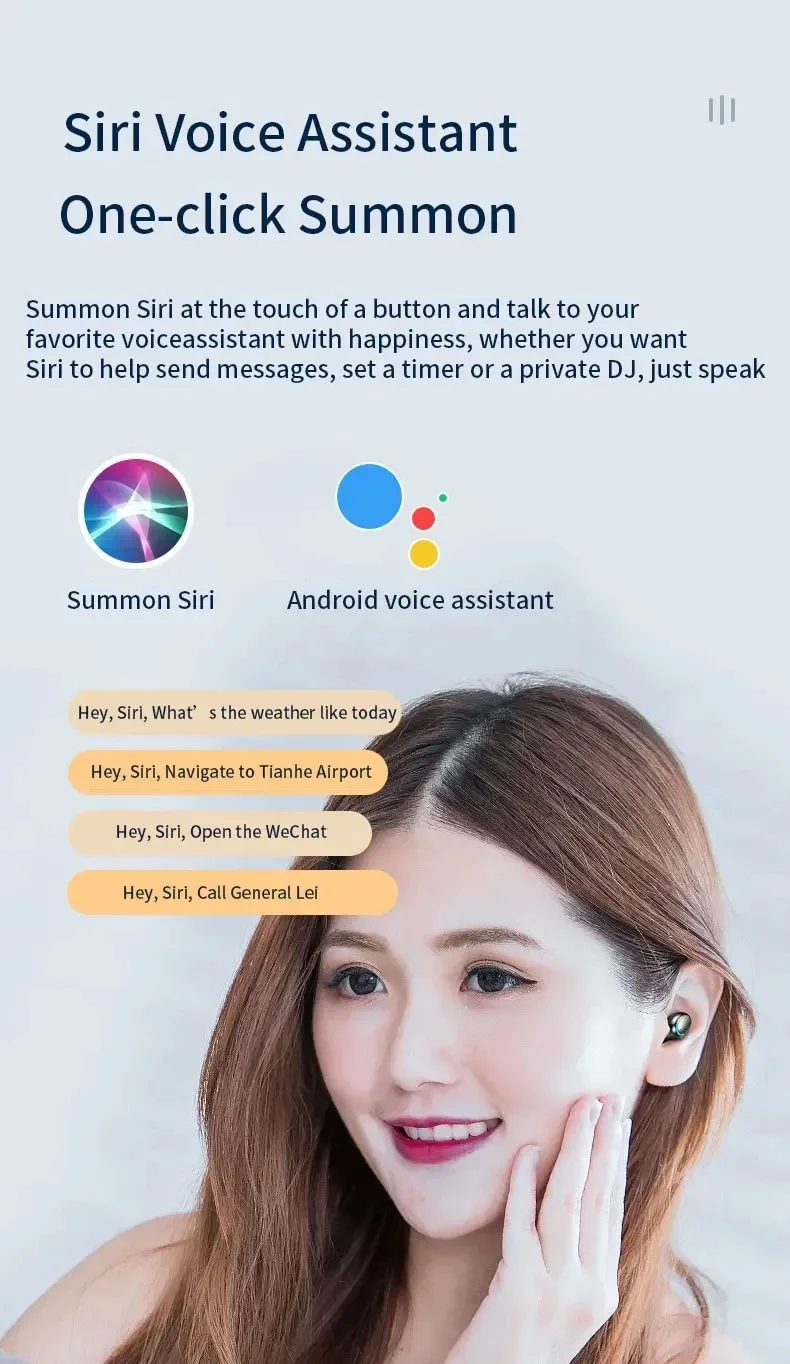 F9 5C Wireless Bluetooth Headphones Tws Waterproof Earbuds Earphones Digital Display Heaset Large Capacity Charging Case